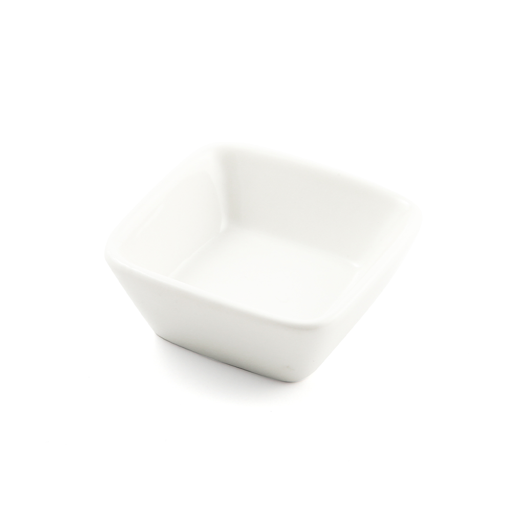 Porceletta Ivory Porcelain Square Dish 7 cm