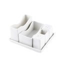 Porceletta Ivory Porcelain Square Salt & Pepper set