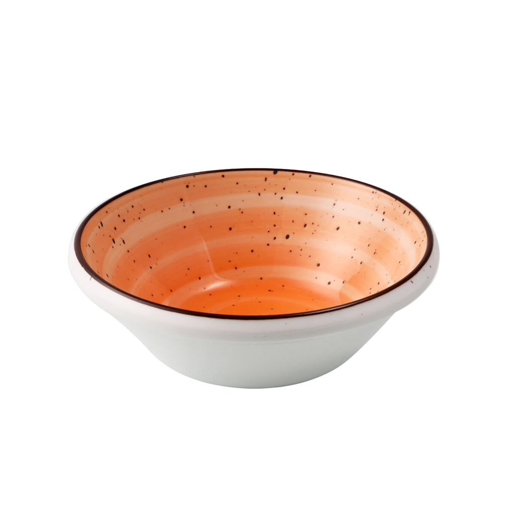 Porceletta Orange Color Glazed Porcelain Mezza & Salad Bowl 6"
