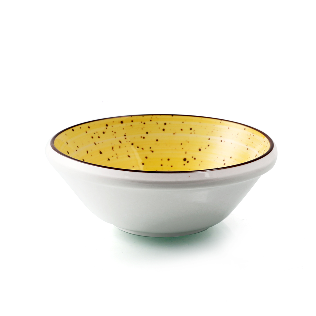 Porceletta Yellow Color Glazed Porcelain Mezza & Salad Bowl 6"