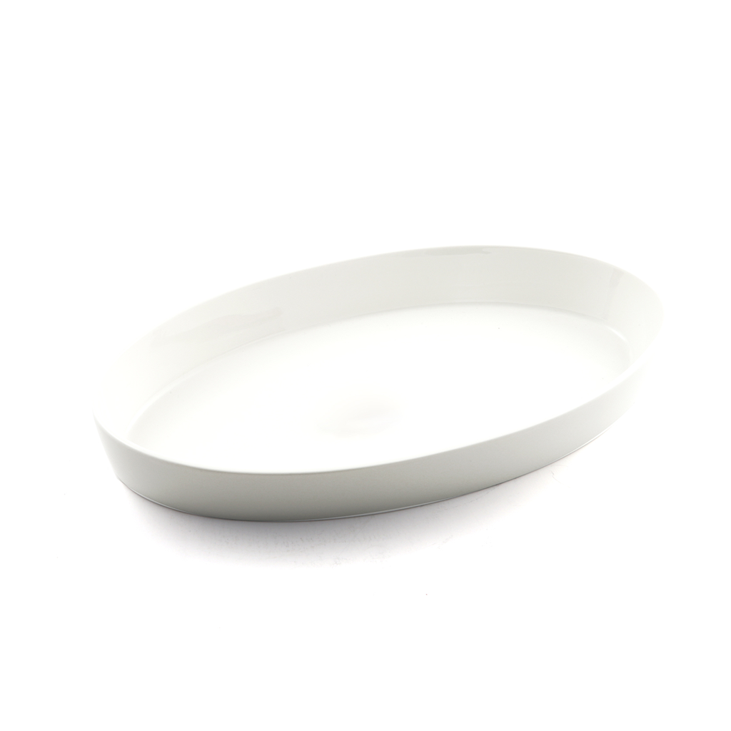 Porceletta Ivory Porcelain Oval Deep Plate 31 cm / 12"
