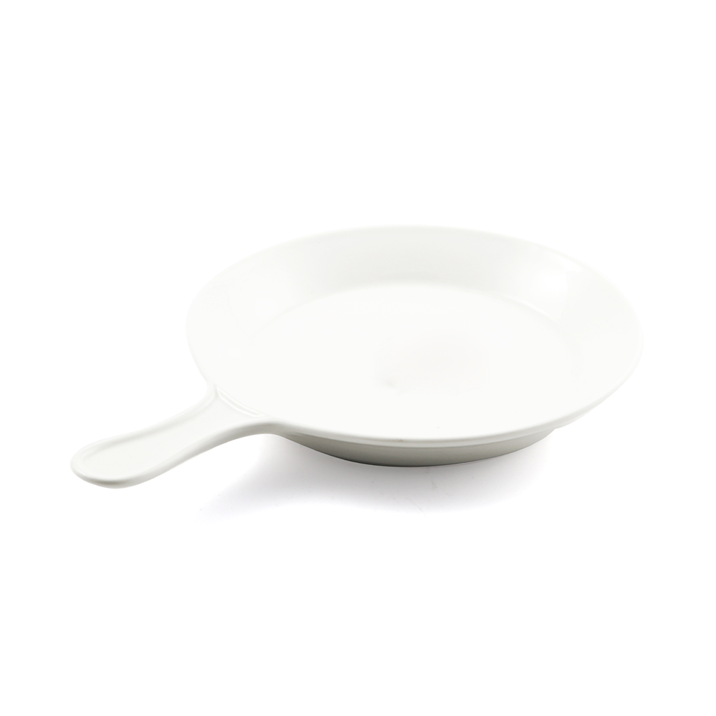 Porceletta Ivory Porcelain Plate with Handle 10"