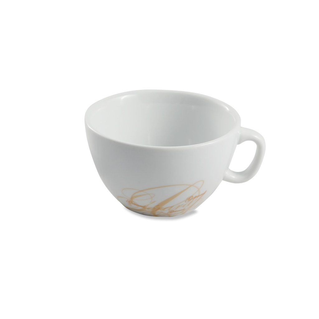 Porceletta Ivory Porcelain Belly Tea Cup & saucer 80 ml Set of 12