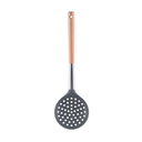 Vague Silicone Grey Silicone Skimmer with Oak Wood Handle