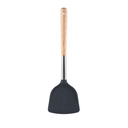 Vague Silicone Grey Silicone Turner with Oak Wood Handle