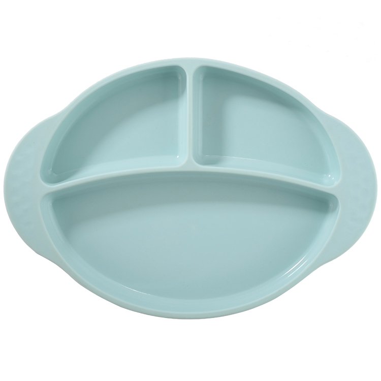 Vague Silicone Kids Divided Dinner Plates 27 cm