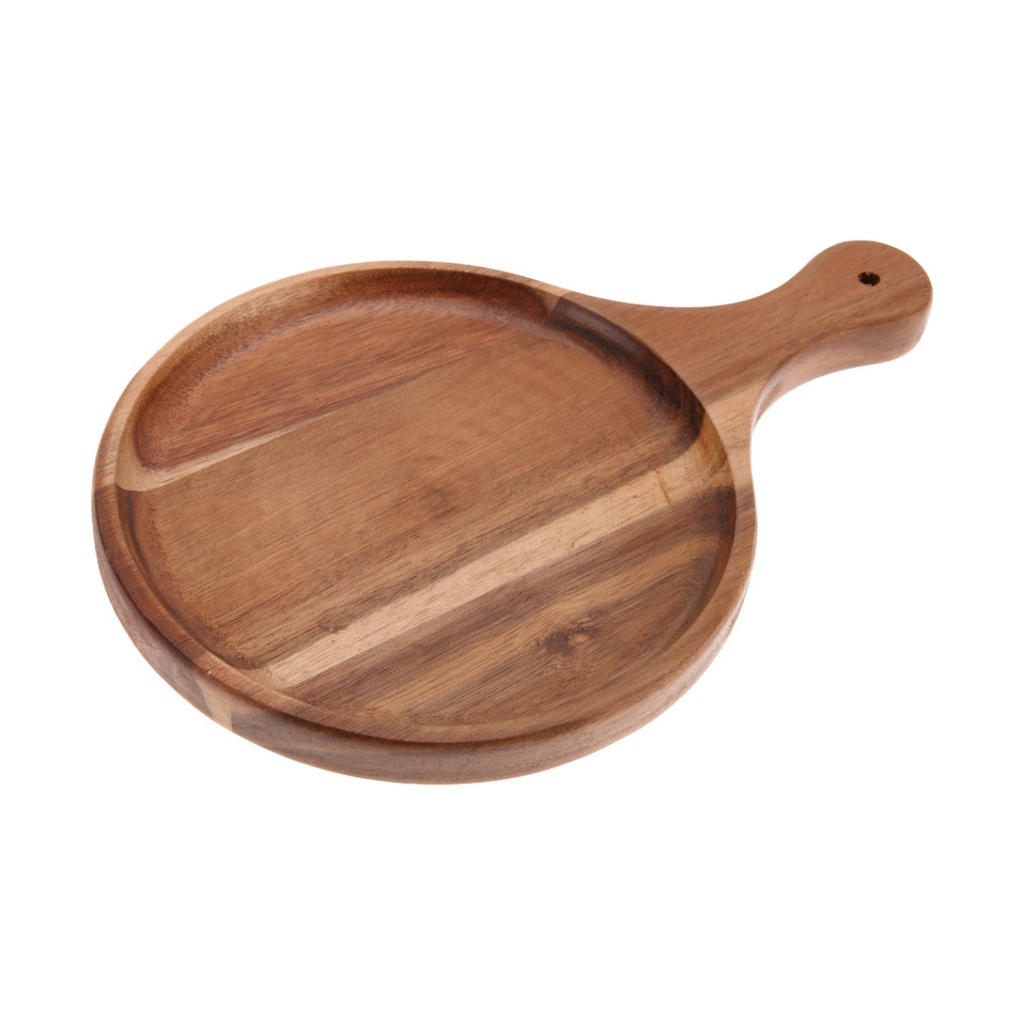Vague Round Wooden Food Tray 30 cm