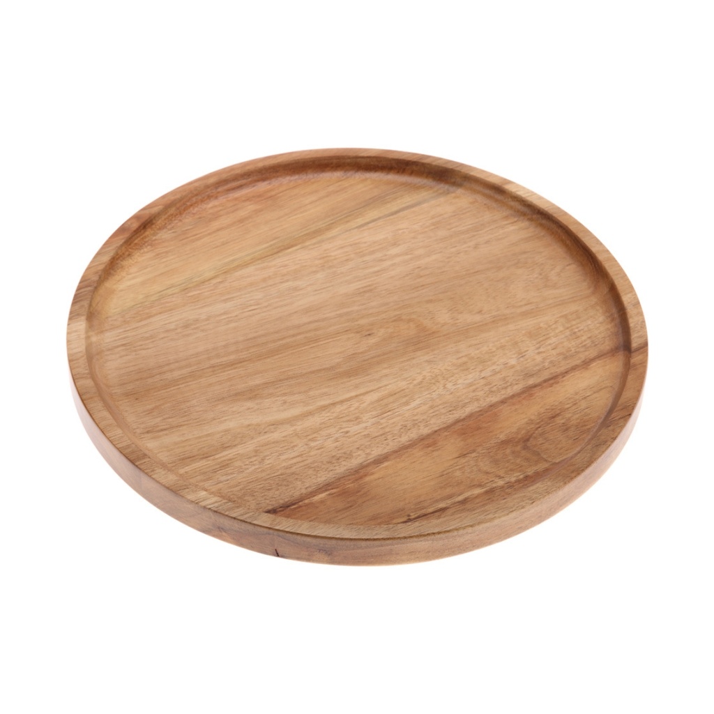 Vague Round Wooden Tray 20 cm