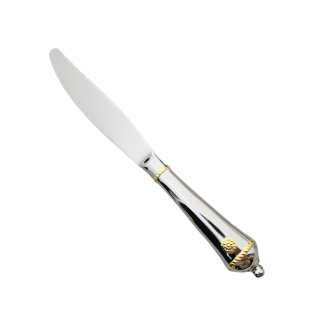 Vague Stainless Steel VIP Dinner Knife with Golden Handle