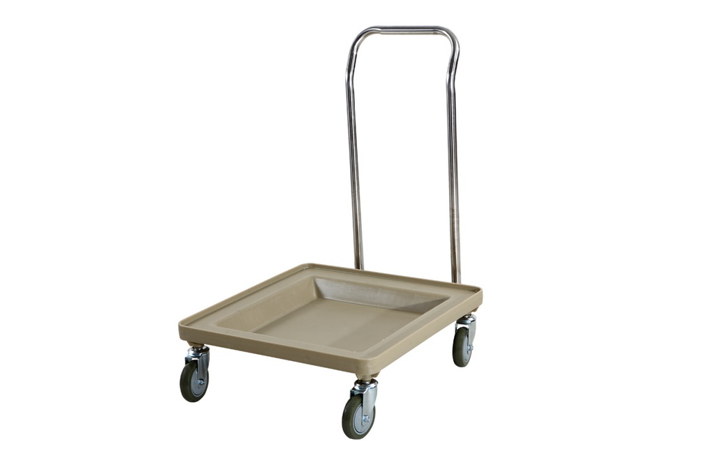 Vague Plastic Rack Trolley with Handle Beige