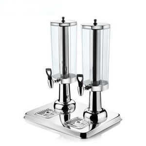 Vague Stainless Steel Double Juice Dispenser 3 Liter