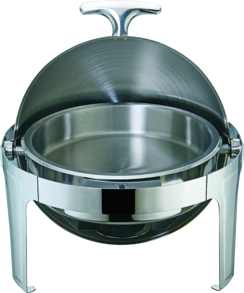 Vague Stainless Steel Round Roll Chafing Dish 6 Liter