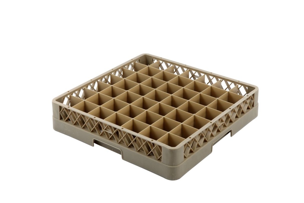 Vague Plastic Glass Rack 49 Compartment Beige