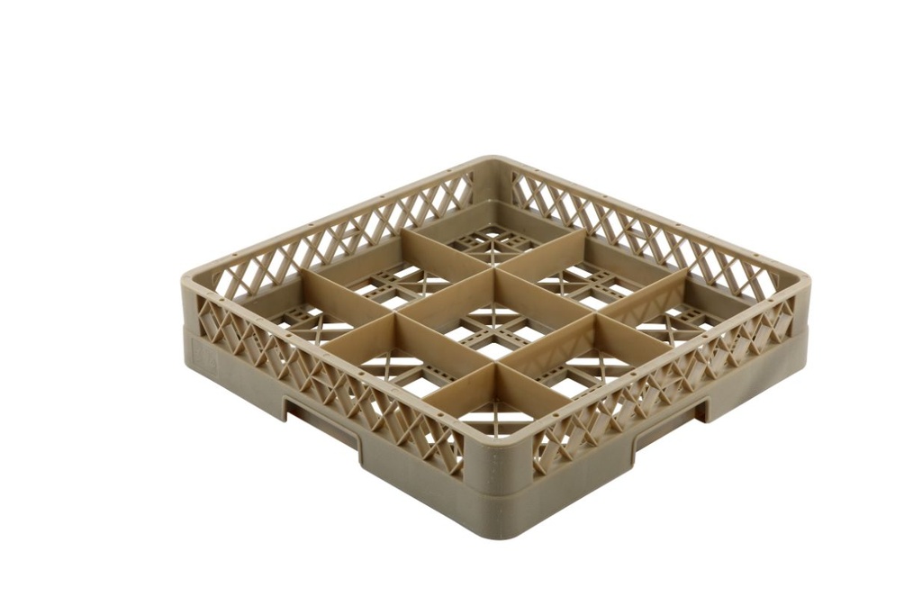 Vague Plastic 9 compartment Glass Rack Beige