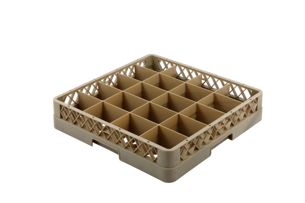 Vague Plastic 20-compartment Glass Rack Beige