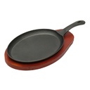 Vague Cast Iron Sizzling with Base 38 cm x 18 cm