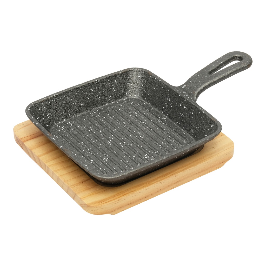 Vague Cast Iron Sizzling with Base 19 cm