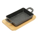 Vague Cast Iron Sizzling with Base 16 cm x 11 cm