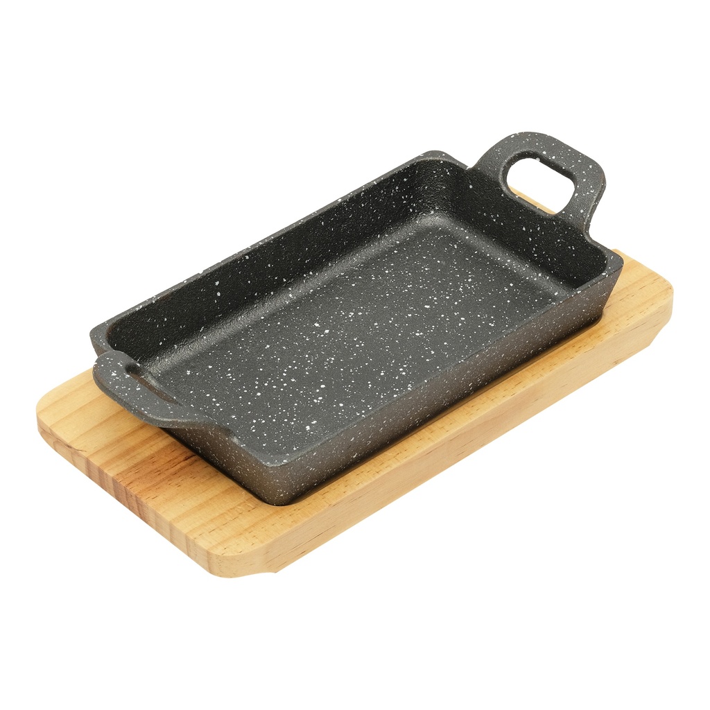 Vague Cast Iron Sizzling with Base 20 cm x 12 cm