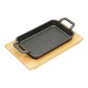 Vague Cast Iron Sizzling with Base 21 cm x 11.5 cm