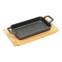Vague Cast Iron Sizzling with Base 22 cm x 13.5 cm