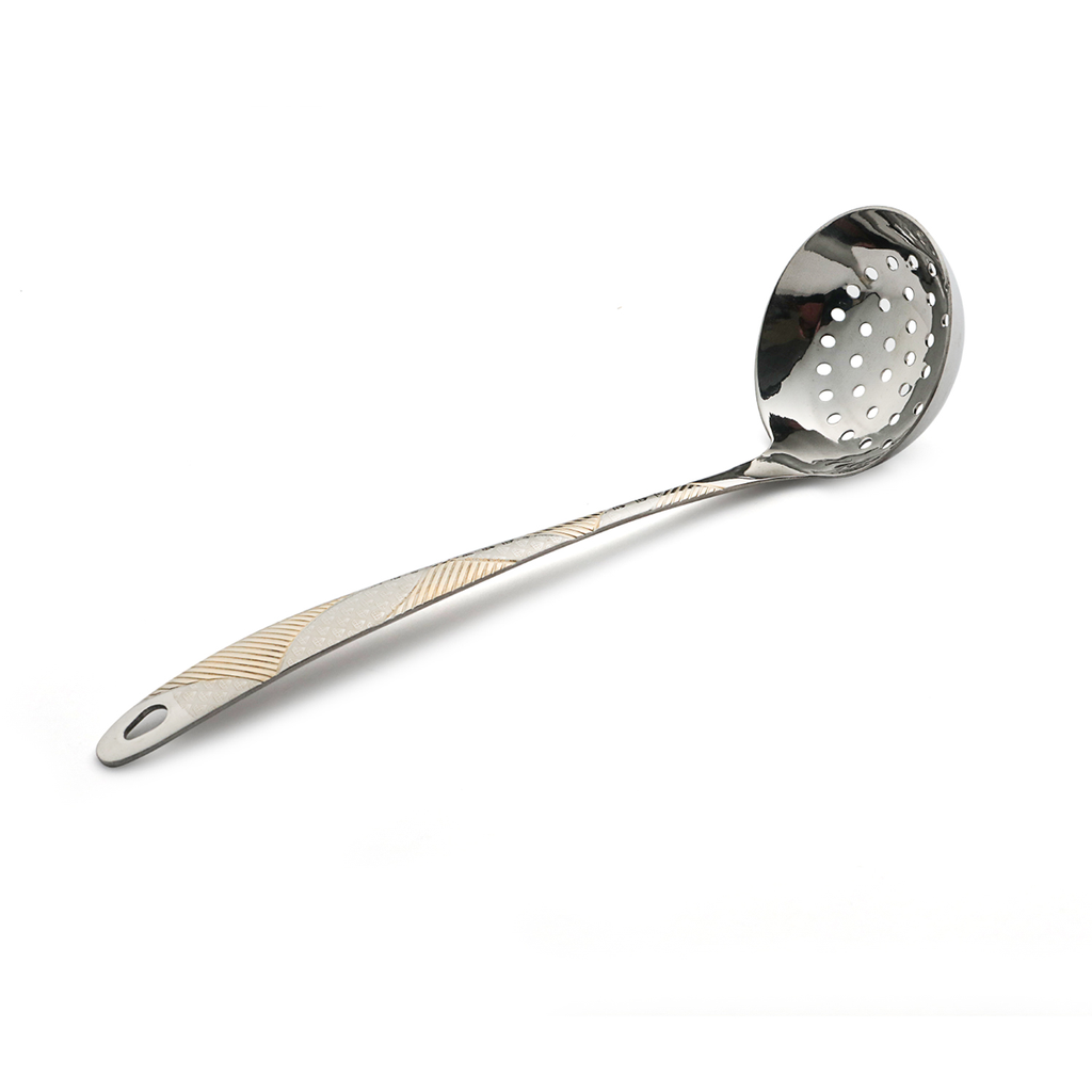 Vague Stainless Steel Ladle with Hole 25 cm