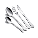 Vague Stainless Steel 16 Pieces Cutlery Set - Hammered Mirror Finish Design