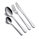 Vague Stainless Steel 16 Pieces Cutlery Set - Plain Mirror Finish Design