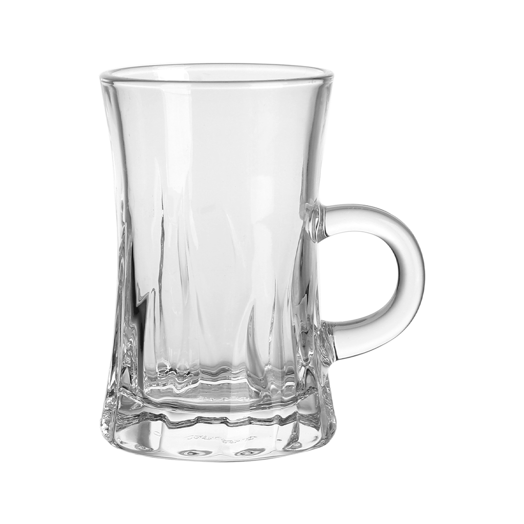 Vague 6 Pcs Glass Tea Cup 105 ml Set - V07 Design