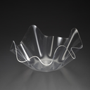 Vague Acrylic Rect Fruit Bowl 54 cm Clear