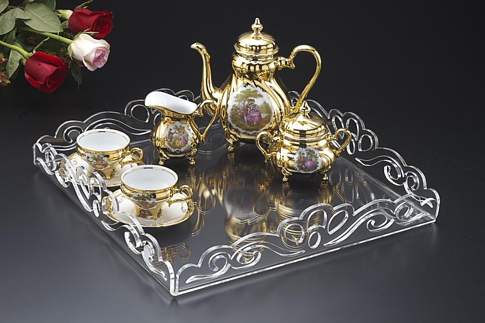 صينية ليزر أكريليك مربعة ة مقاس 20 سم