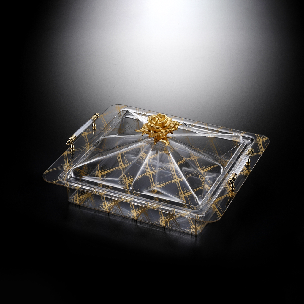 Vague Acrylic Serving Set Gold