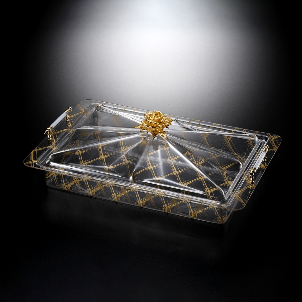 Vague Acrylic Serving Set - Gold