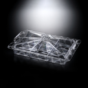 طقم تقديم أكريليك  مع 6 أوعية - فضي