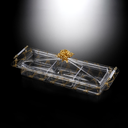 Vague Acrylic Serving Set with 3 Bowls - Gold