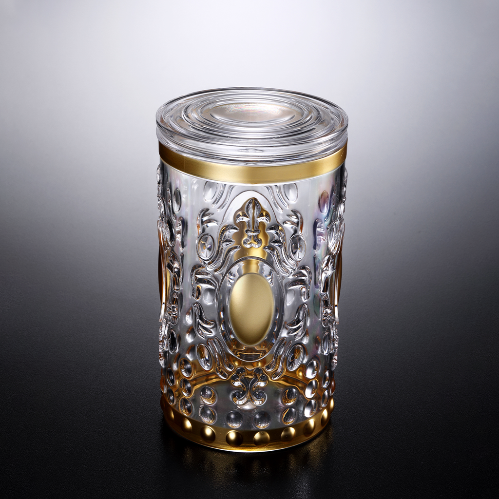 Vague Acrylic Golden Jar Large