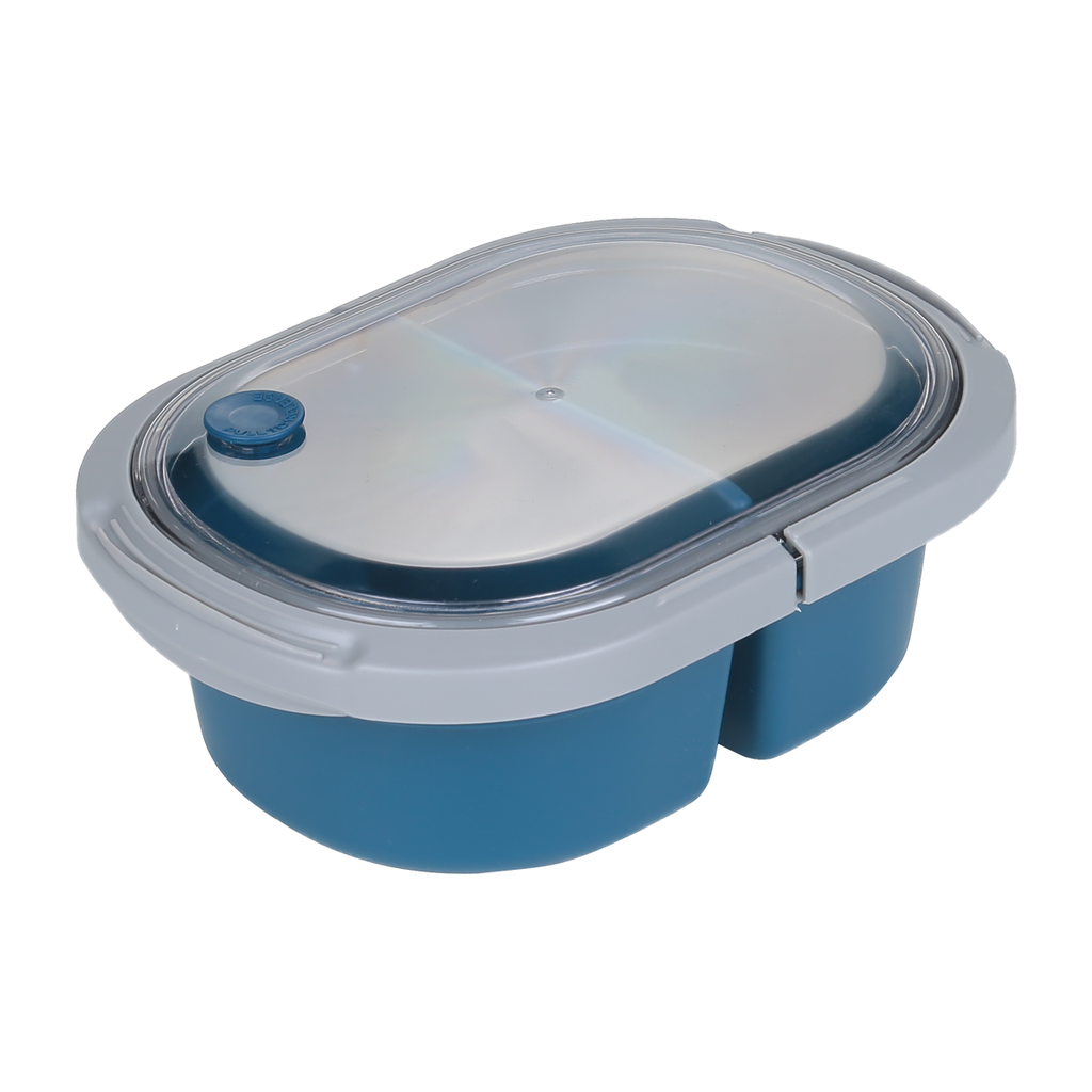 Vague Plastic Two Compartment Lunch Box 950 ml