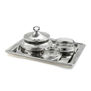 Vague 4 Pieces Silver Date Bowl Serving Set