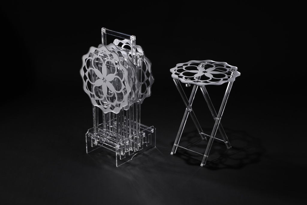 Vague Star 4 Pcs Table Set with Silver Printing 40 cm x 50 cm