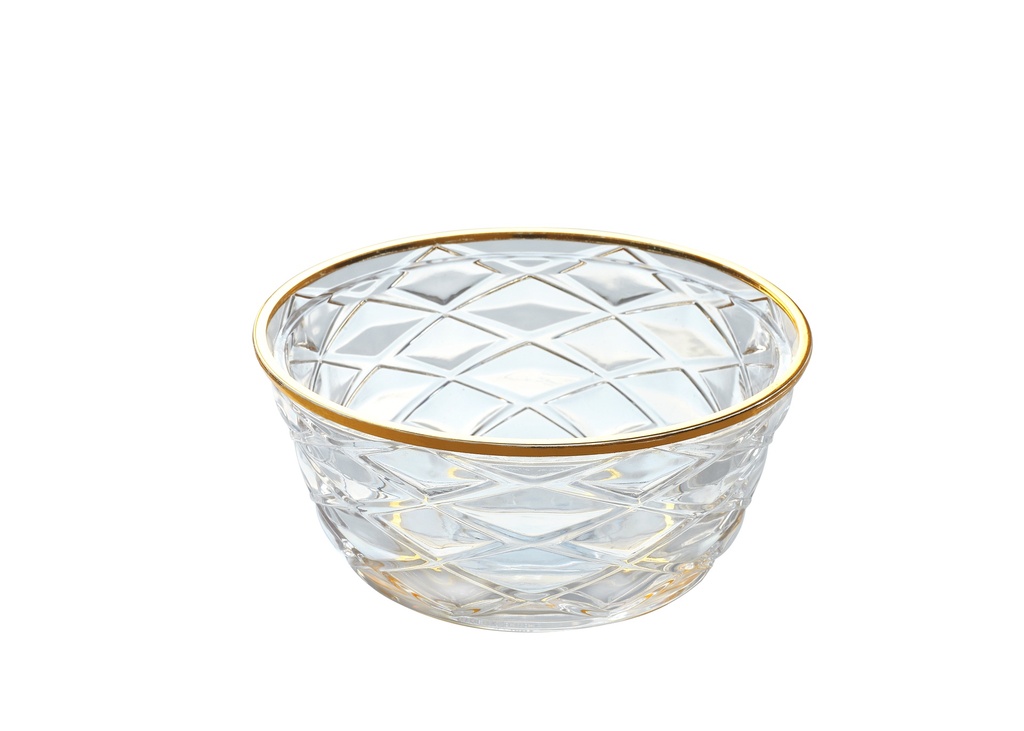 Vague Acrylic Transparent & Golden Washing Bowl Dia: 24 cm Tog Design