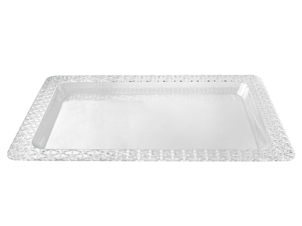 Vague Acrylic Transparent Rectangular Tray 60 cm x 45 cm Daisy Deisgn