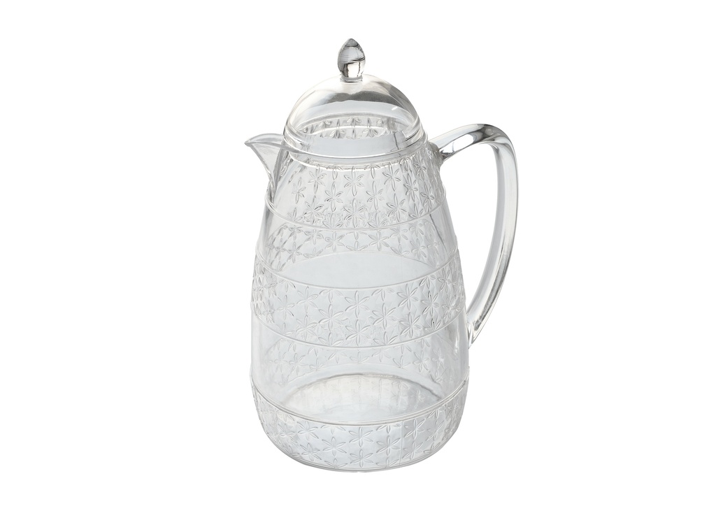 Vague Acrylic Transparent Water Jug Horizontal Lines Design