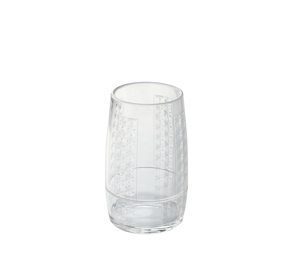 Vague Acrylic Transparent 6 Pieces Water Cup Set Vertical Lines Design