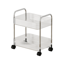 Vague 2 Tier Transparent Trolley Cart 40 cm x 28.5 cm x 44.4 cm