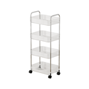 Vague 4 Tier Transparent Trolley Cart 40 cm x 28.5 cm x 95 cm