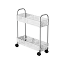 Vague Transparent Diamond 2 Tier Trolley Cart 40 cm x 14 cm x 42 cm