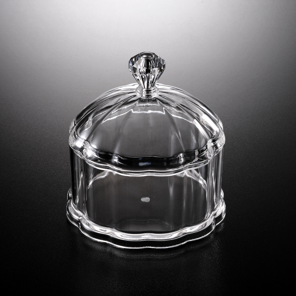Vague Acrylic Round Clear Dessert Set 23 x 18 cm