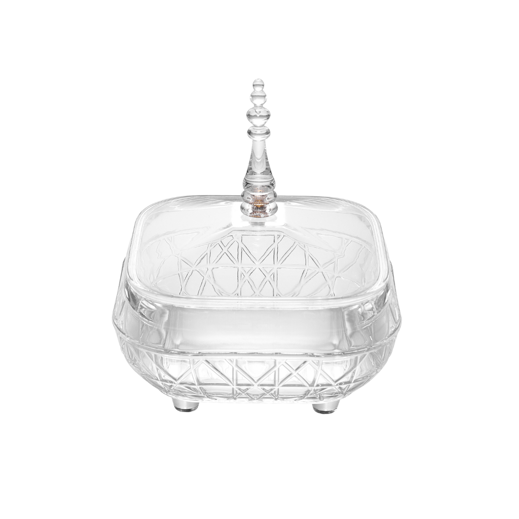 بونبونيرة اكريلك مربعة مع غطاء مقاس 13.5 سم من ڤاج