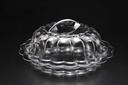 Vague Acrylic Cake Serving Platter Set 36 cm Clear