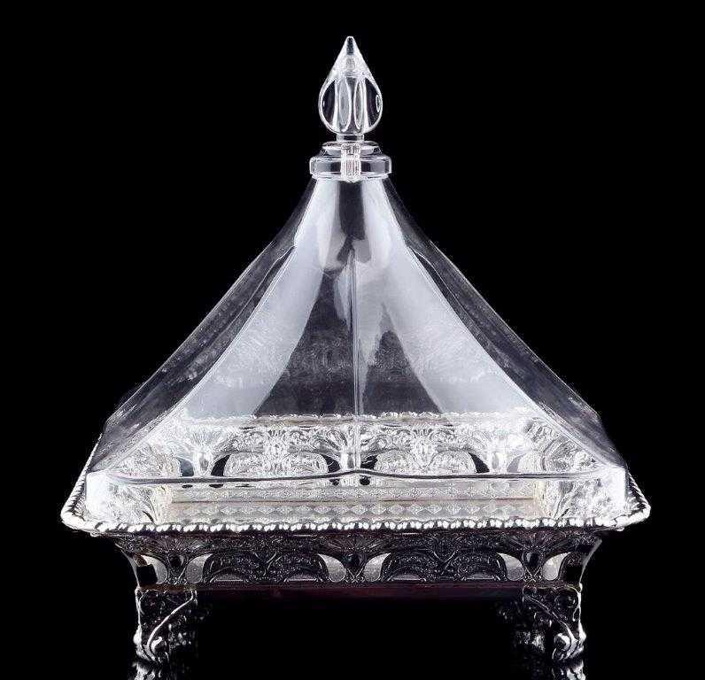 Vague Silver Square Steel Cake Server 23.5 cm